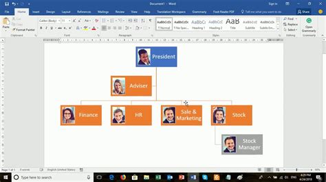 Microsoft Office Draw Organisation Chart Clipart