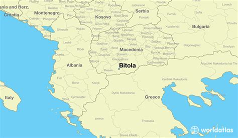 Bitola Region Outline Map