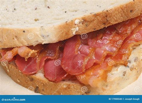 Crispy Bacon Sandwich stock photo. Image of sliced, macro - 17900548