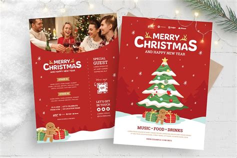 Merry Christmas Flyer Template, Print Templates ft. christmas & poster ...