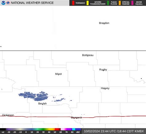 Minot, North Dakota Doppler Radar, Lightning and Satellite