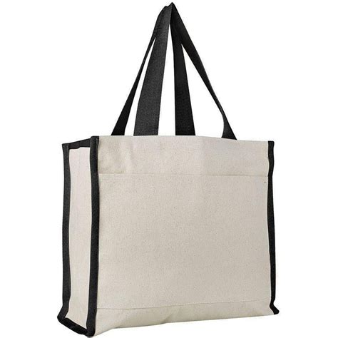 Wholesale Canvas Tote Bags with Front Pocket and Full Gusset – BagzDepot™