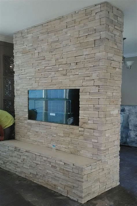 Natural stone fireplace - Architectural Foam and Precast Concrete