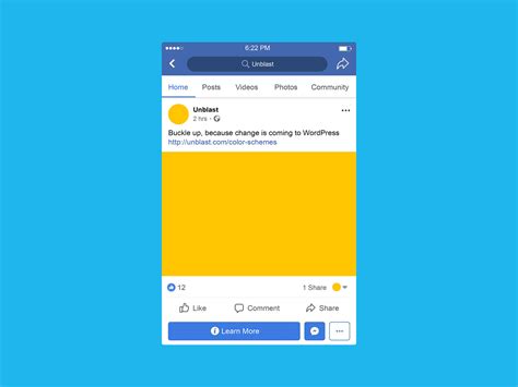 Facebook Mobile Post Mockup (PSD)