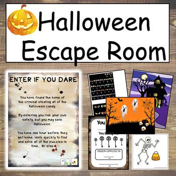 Halloween Escape Room Printable Puzzles by Hands On Teaching Ideas