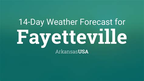 Fayetteville, Arkansas, USA 14 day weather forecast