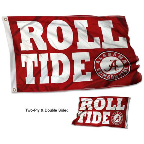 Alabama Crimson Tide ROLL TIDE Flag Double Sided 2-Ply 3x5 Foot Outdoor ...