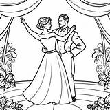 Elegant Prom Couple Dancing Coloring Page 62964 49840 sketch template