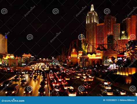 Las Vegas Strip at Night editorial photo. Image of strip - 122028821