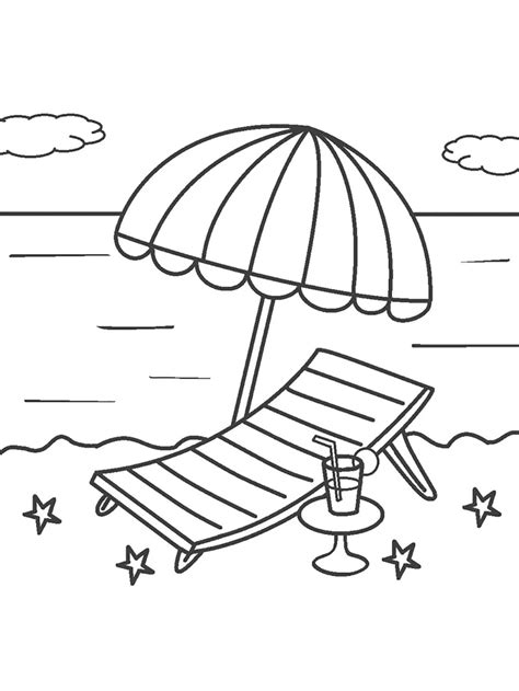 Beach Umbrella coloring pages