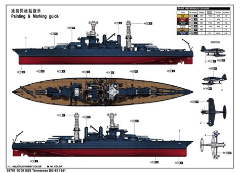 Scalehobbyist.com: USS Tennessee BB-43 1941 by Trumpeter Models