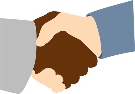 Handshake Black White · Free vector graphic on Pixabay