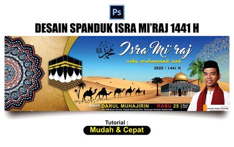 Desain Banner Spanduk Isra Mi'raj 2020 (1441 H) di Photoshop ...