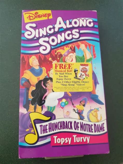 DISNEY SING ALONG Songs The Hunchback Of Notre Dame Topsy Turvy VHS £8. ...