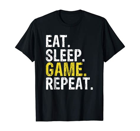 Eat Sleep Game Repeat Gift T Shirt | Minaze