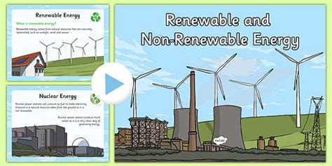 Renewable and Non-Renewable Energy Information PowerPoint