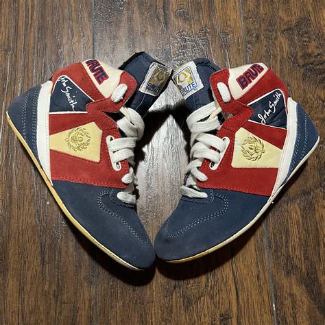 Brute Red, White, & Blue John Smith Signature Wrestling Shoes