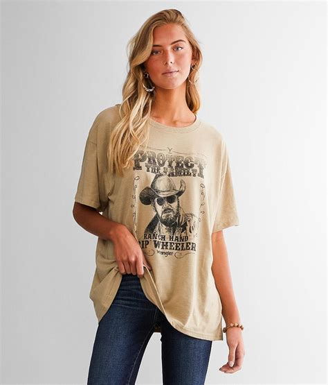 Wrangler® Rip Wheeler Ranch Hand T-Shirt - Women's T-Shirts in Mushroom ...