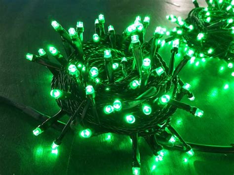 outdoor IP65 green string lights for holiday outdoor decoration