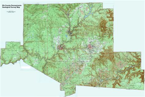 Elk County Pennsylvania Township Maps