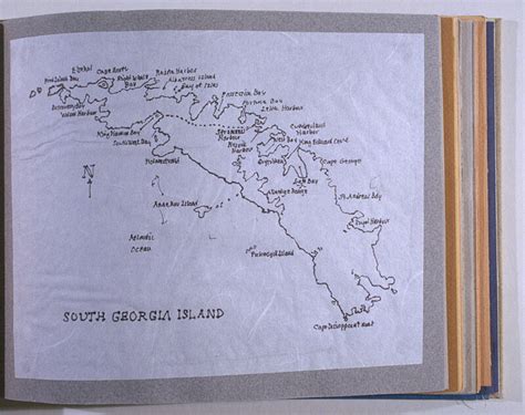 Map of South Georgia Island, fifty-fourth image from Travel Sketchbook ...