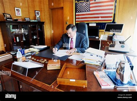 CIA Director Leon Panetta poses in his office at the CIA headquarters ...