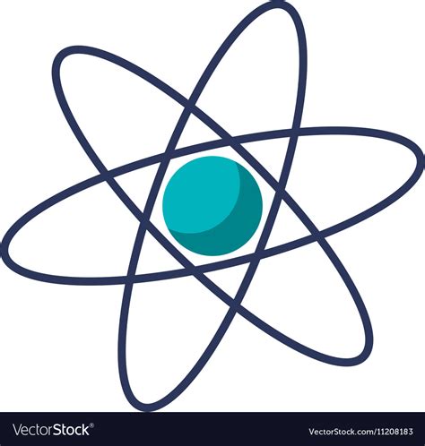 Isolated science atom design Royalty Free Vector Image