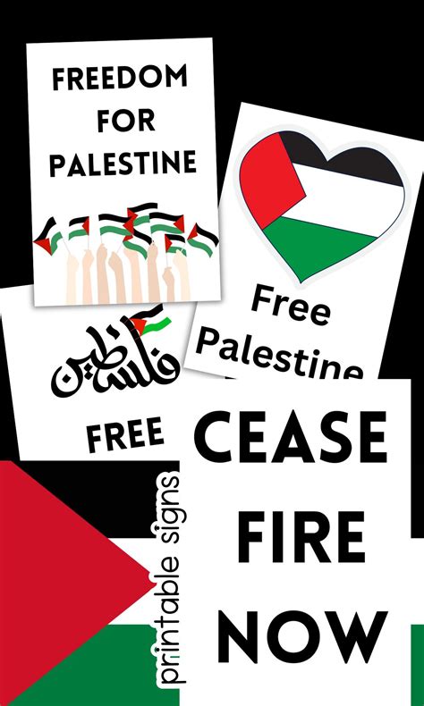 Stand in Solidarity: Free Printable Signs for Palestine Support - Ummah.com