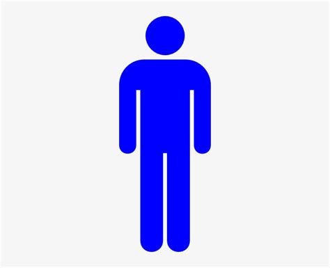 Blue Man Clip Art - Male Toilet Sign Blue Transparent PNG - 228x587 - Free Download on NicePNG