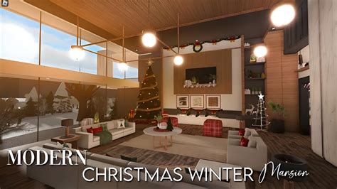 Bloxburg: Modern Christmas Winter Mansion (Interior) $1.4M ☃️ - YouTube