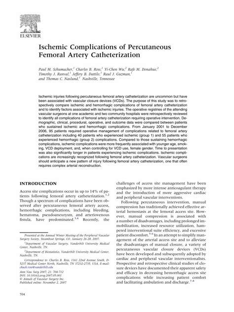 (PDF) Ischemic Complications of Percutaneous Femoral Artery Catheterization - DOKUMEN.TIPS