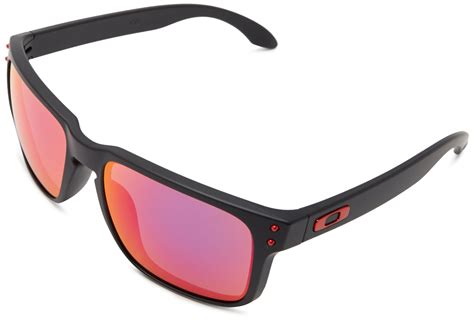 Amazon.com: Oakley Holbrook OO9102-36 Iridium Sport Sunglasses,Matte Black/Positive Red Iridium ...