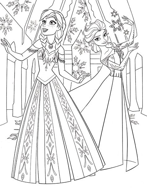 Walt Disney Coloring Pages - Princess Anna & reyna Elsa - mga tauhan ng walt disney litrato ...
