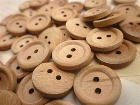 Wooden Buttons 18mm Round Wood Buttons Pack of 50