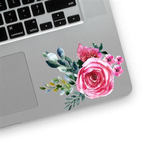 Vintage Watercolor Flowers Floral Laptop Sticker Macbook Sticker Decal Vinyl Decal von ...