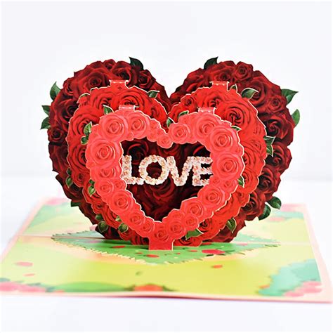 Buy Love Valentine Day Cards Pop Up Cards, Pop Up Anniversary Card for Wife, Pop Up Anniversary ...