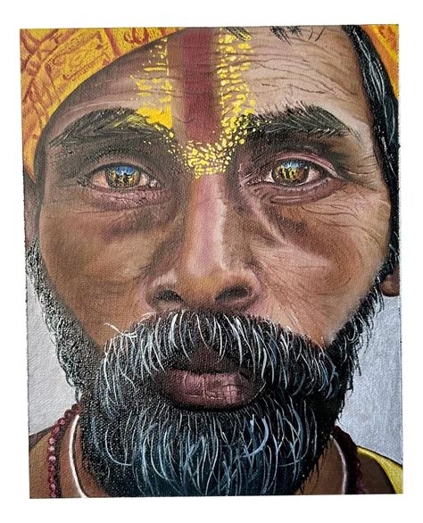 Claudia Benavente, The Indian Man, 2023, Oil on Canvas | Chairish