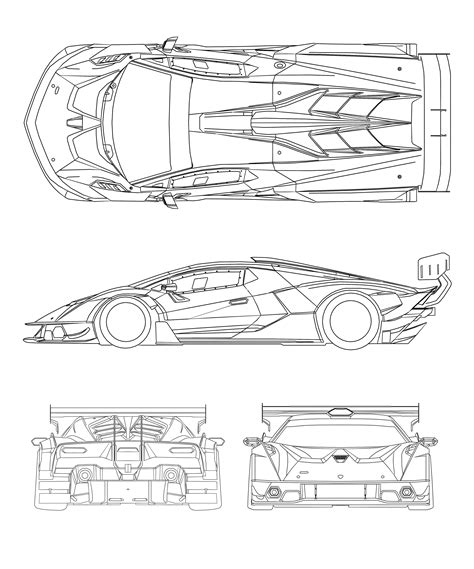 Car Blueprint Lamborghini