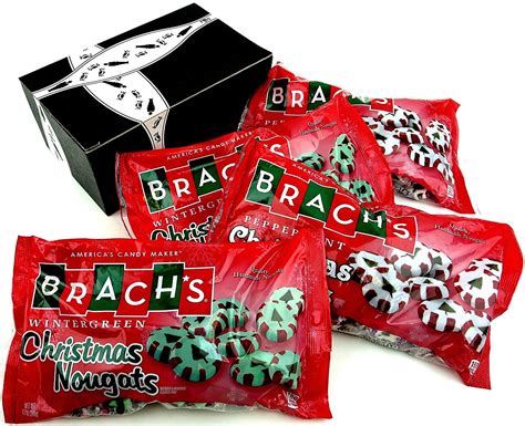 Brach's Christmas Nougats 2-Flavor Variety: Two 12 oz Bags Each of Wintergreen and Peppermint in ...