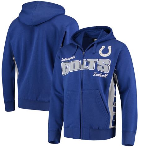 Men's Indianapolis Colts Hands High Royal/Gray Player Full-Zip Hoodie