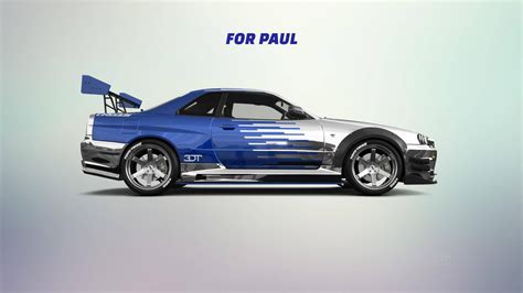 Download Nissan Skyline A Tribute For Paul Walker Wallpaper | Wallpapers.com