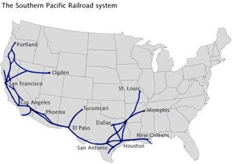 Southern Pacific RR System Map