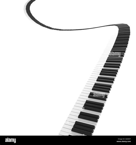 isolated black and white piano keyboard Stock Photo - Alamy