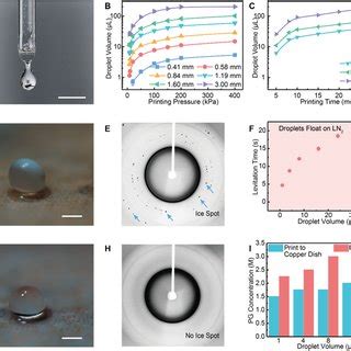 Microliter CPA droplet printing and vitrification. A) Image of printed... | Download Scientific ...