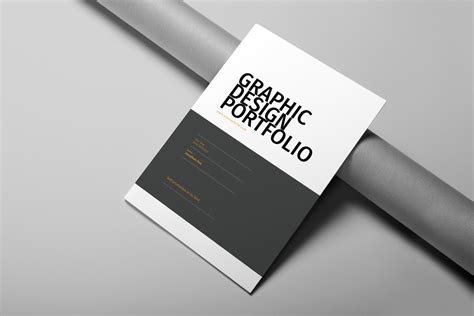 Graphic Design Portfolio Template on Yellow Images Creative Store