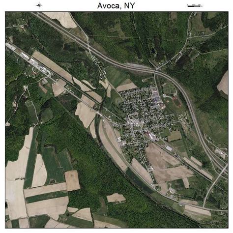 Aerial Photography Map of Avoca, NY New York