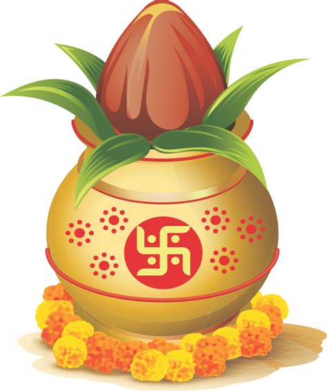 Vector Kalash with Flower Coconut - FREE Vector Design - Cdr, Ai, EPS ...