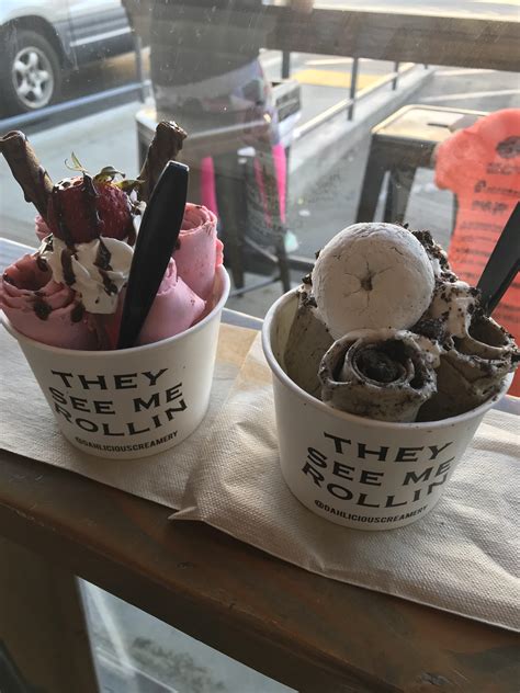 [i ate] rolled ice cream with some delicious toppings! : r/DessertPorn