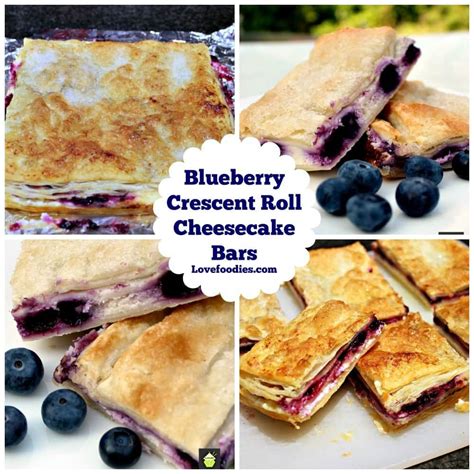 Blueberry Crescent Roll Cheesecake Bars. An incredibly easy recipe with ...