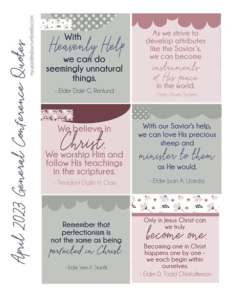 April 2023 – General Conference Mini Quotes Printable - My Upside Down ...